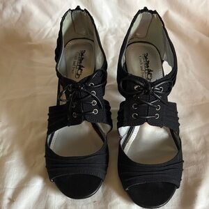 Black Women's Shoes by Coach and Four size 6.5 peep toes